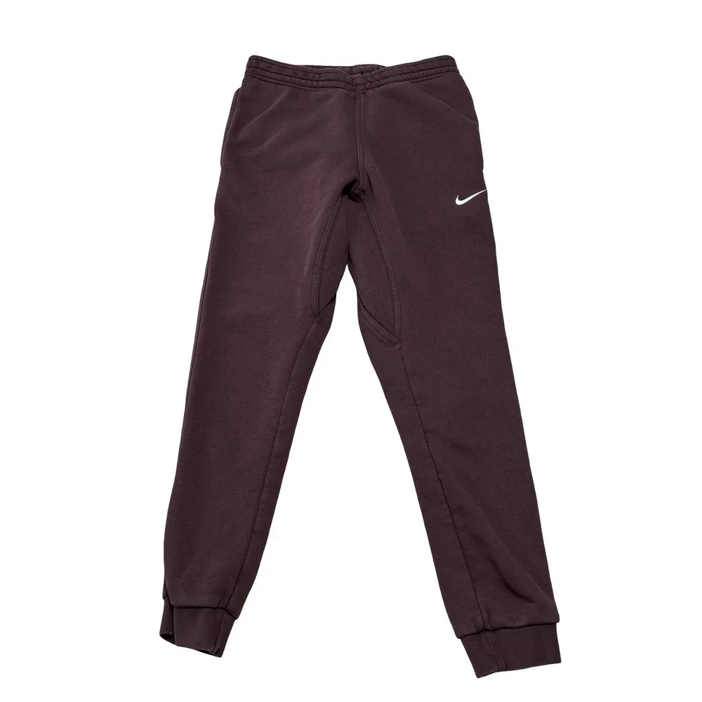 Nike Sportswear Men's Embroidered Logo Sweatpants Burgundy Size Medium 28 x 28